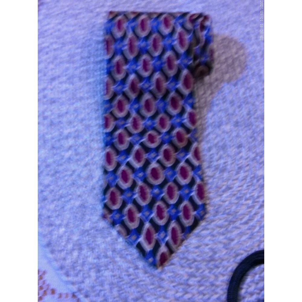 Hathaway Men's Brown & Red Circles Imported Fabric (Pre-Owned)